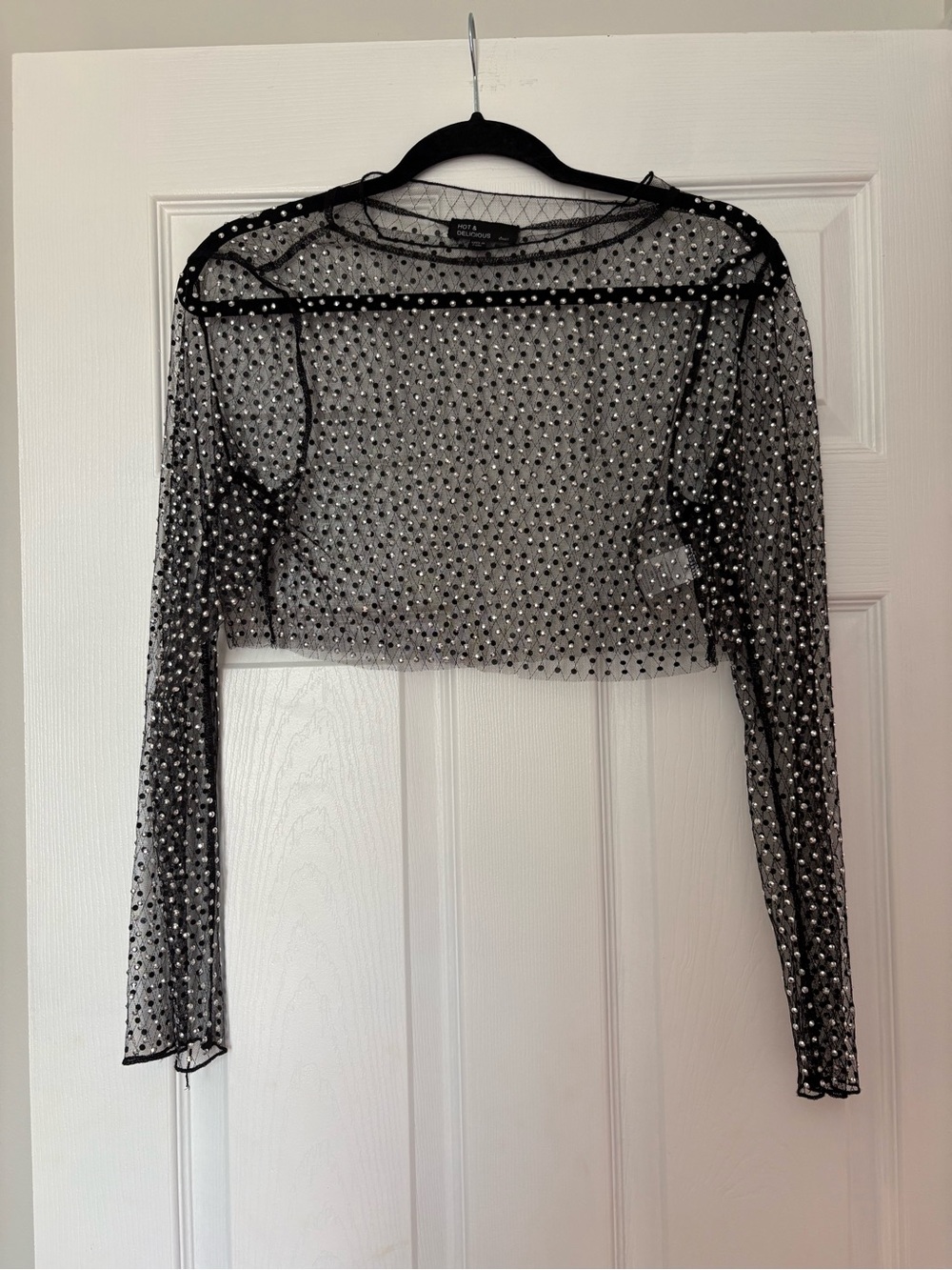 black rhinestone top